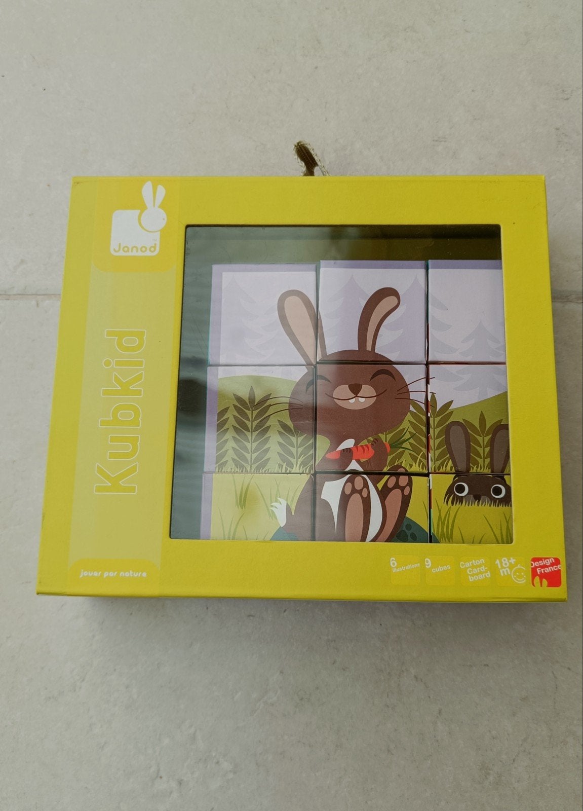 Janod kubik blokkenpuzzel, Kinderen en Baby's, Ophalen of Verzenden