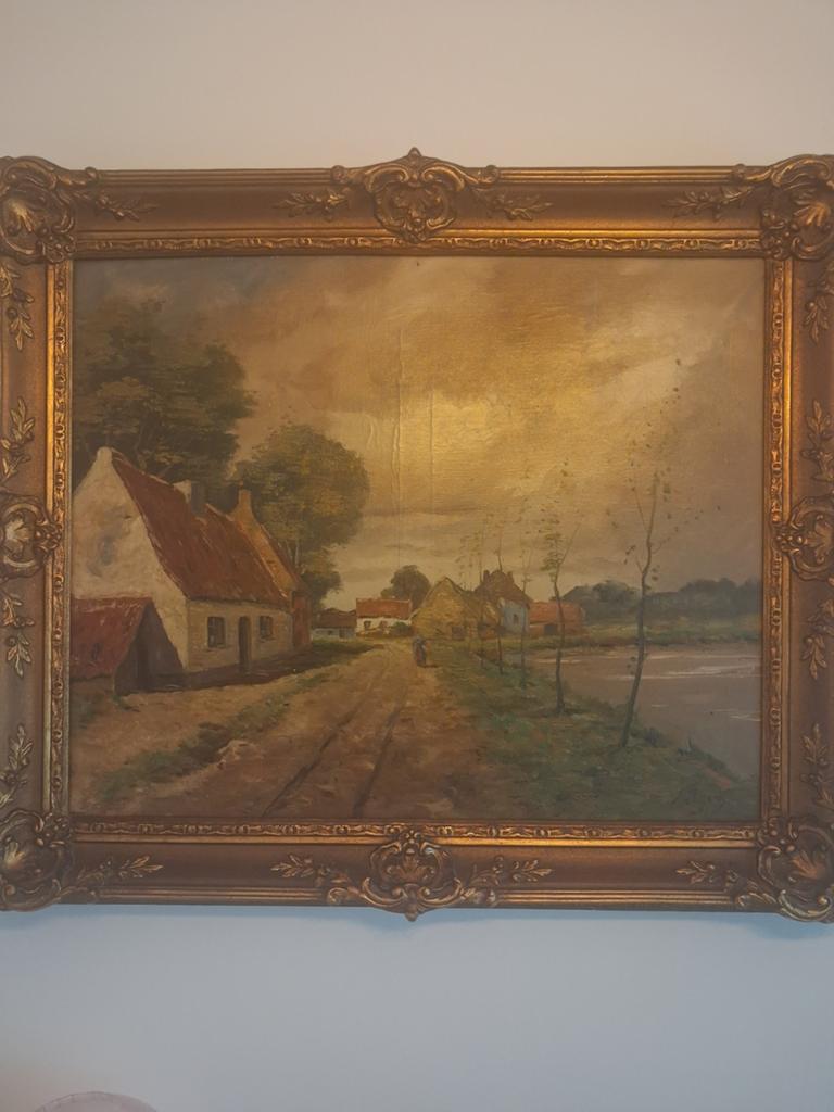 Oud mooi olieverf schilderij, Ophalen