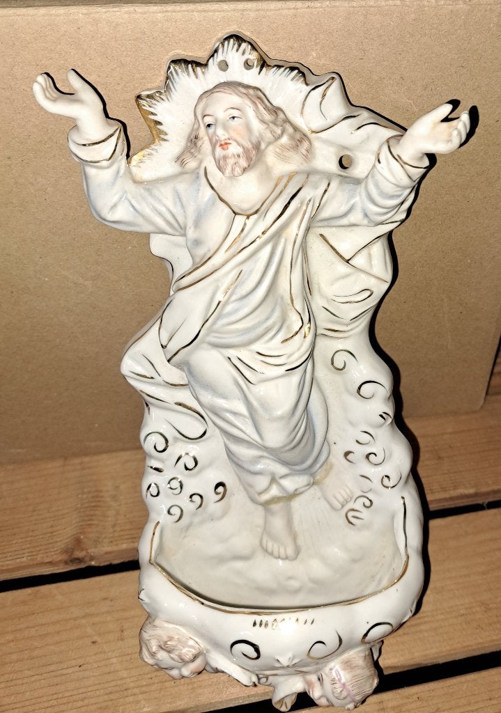 Wijwatervat holy water font bénitier Meissen, Ophalen of Verzenden