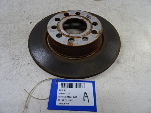 FREIN DISQUE ARRIÈRE Audi A3 Limousine (8VS / 8VM), Auto-Union-Straße  1,
85057  Ingolstadt, DE, Info@audi.de, Audi, Utilisé
