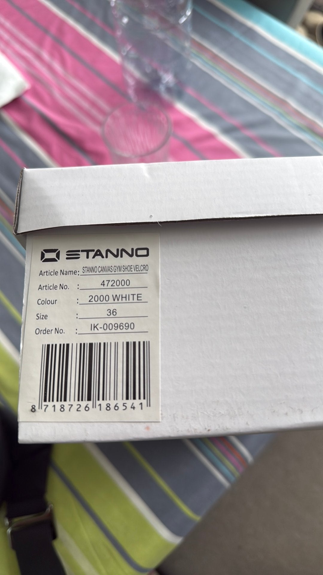 Turnpantoffels / Chaussons de gym Stanno 36 neuf, Ophalen, Wit, Nieuw, Maat 36 t/m 42