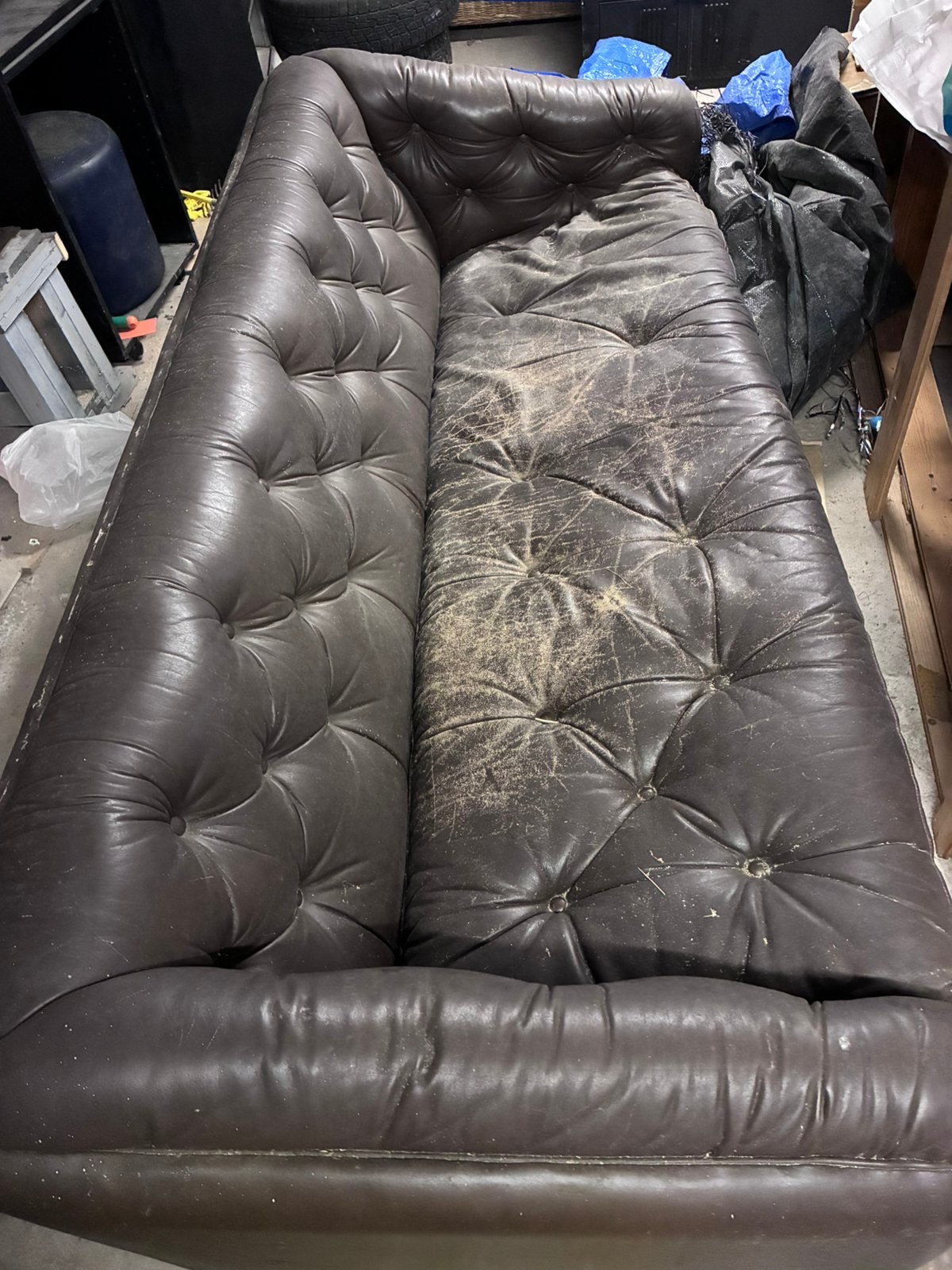 Chesterfield(type) zetel, Huis en Inrichting, Ophalen, Gebruikt, Chesterfield