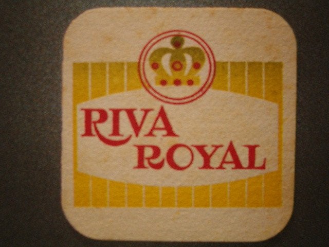 Bierviltje Riva Dentergem 6 : 95 x 95 mm, Ophalen of Verzenden, Gebruikt, Viltje(s)