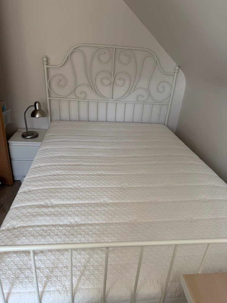 Cadre de lit avec sommier et matelas (déhoussable) 140x200, Maison & Meubles, Enlèvement, Utilisé, Sommier