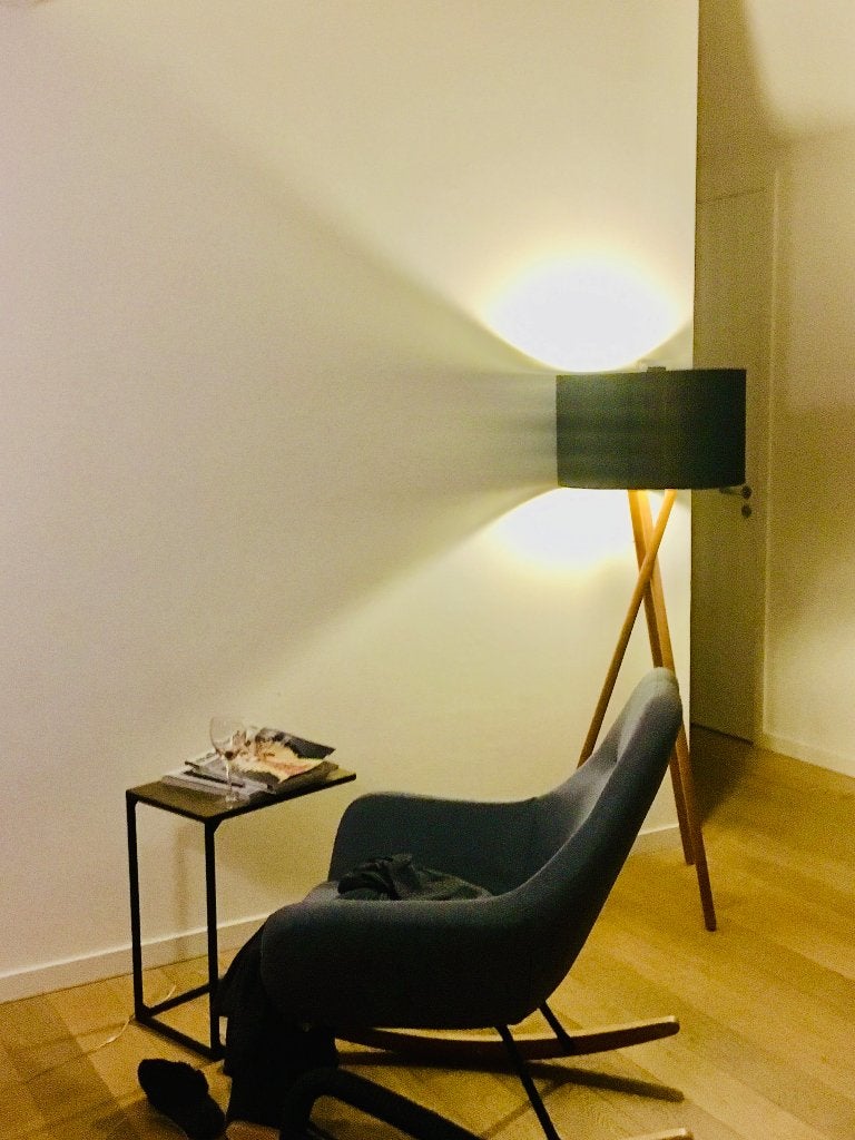 Moderne staande lamp, Ophalen, Gebruikt, Light & Living, Bruin