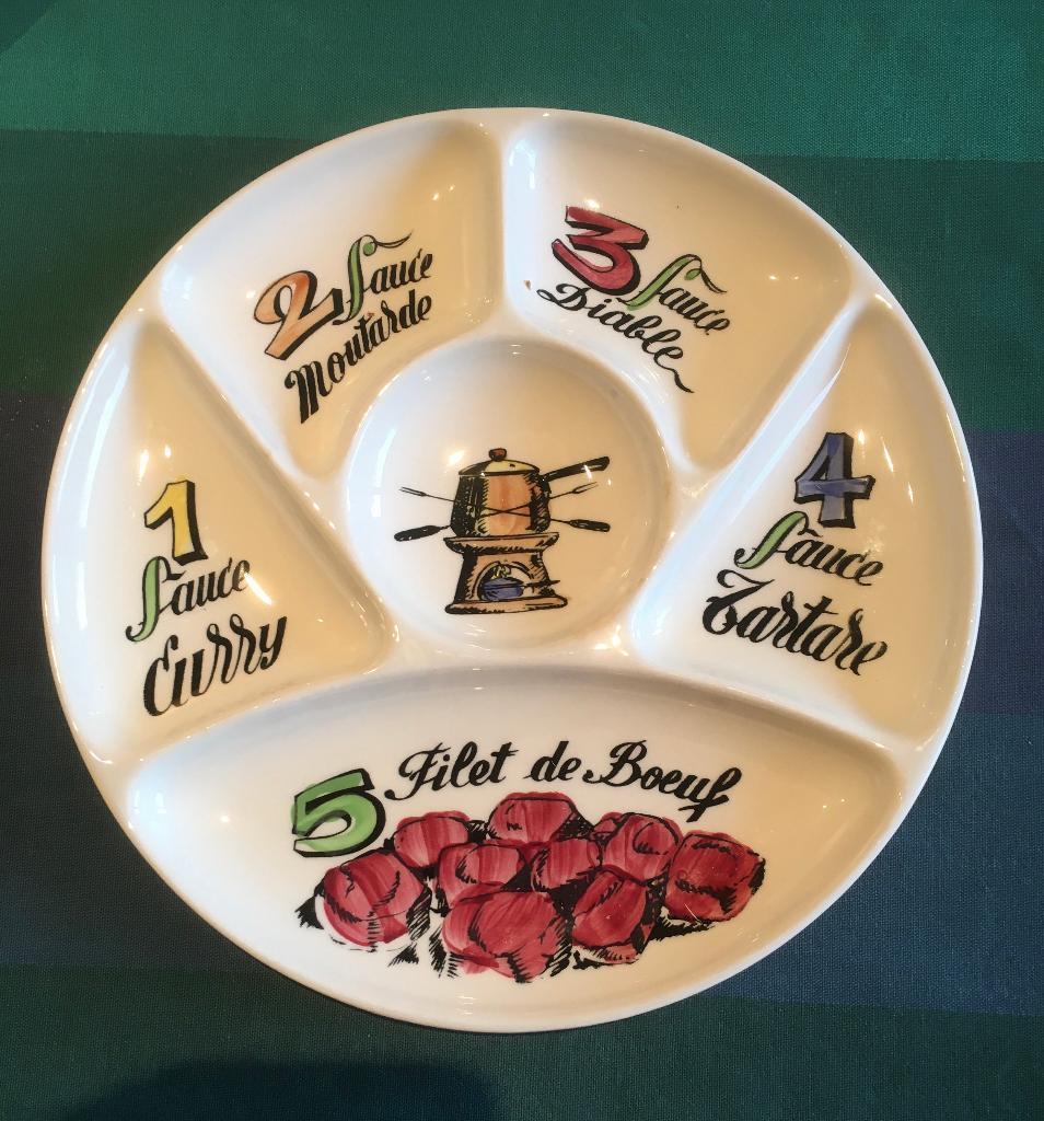 Fonduestel en -borden, Ophalen, Gebruikt, Bord(en), Overige stijlen
