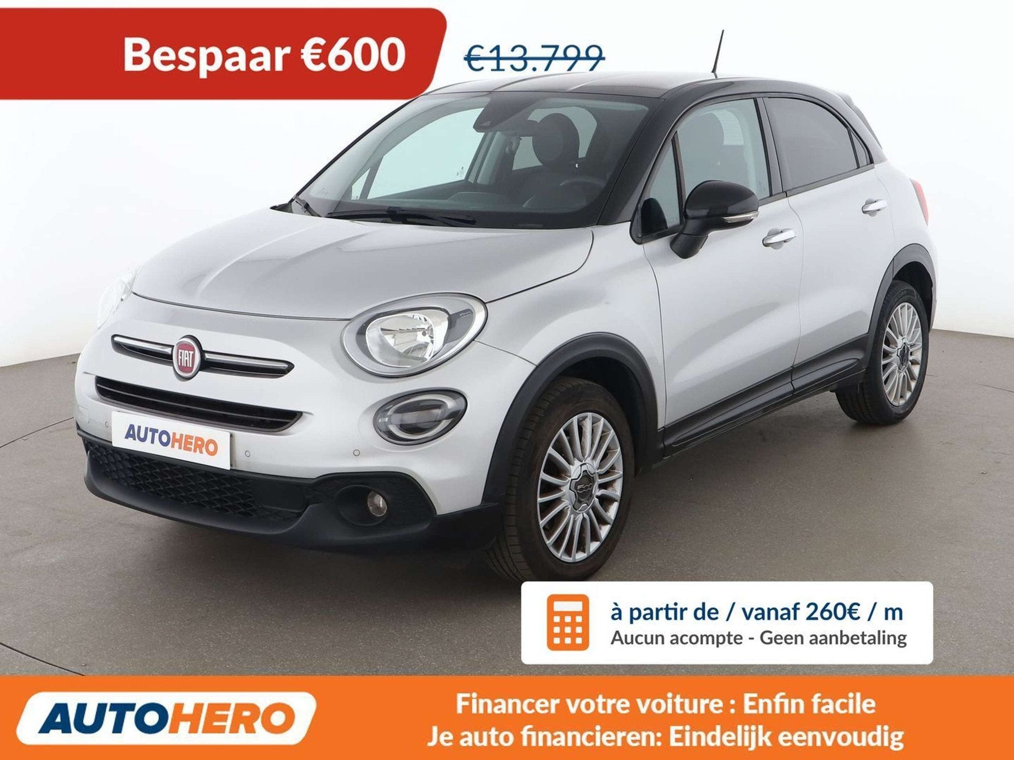 Fiat 500X 1.3 Turbo City Cross Business (bj 2021, automaat), Auto's, Gebruikt, 500X, 146 g/km, 5 zetels