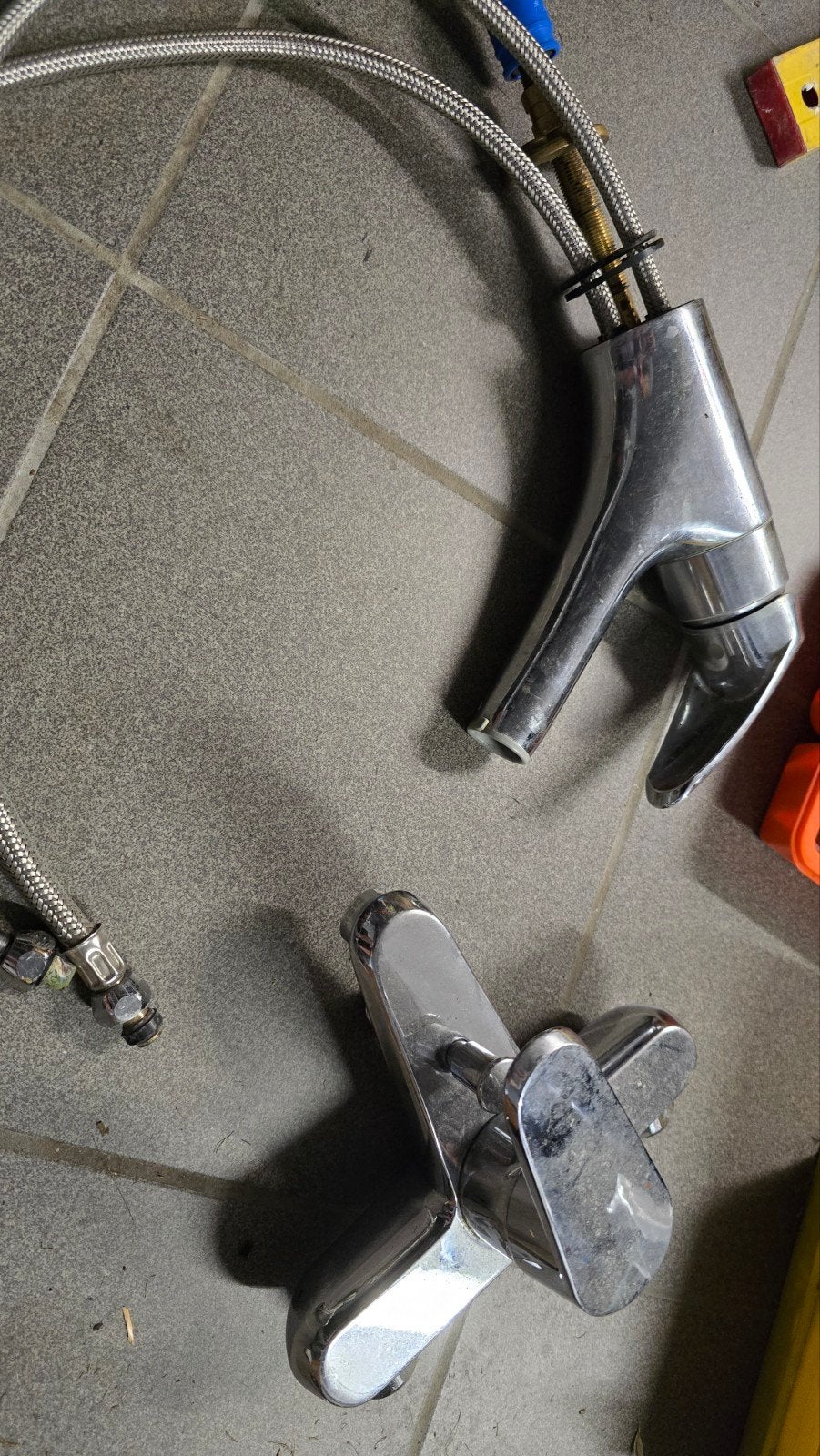 2 grohe kranen., Ophalen, Gebruikt, Chroom, Bad
