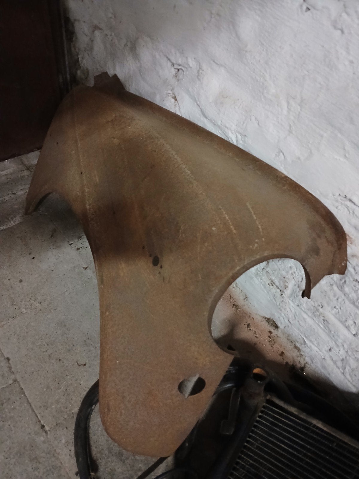 Fiat 600 voorspatbord, Ophalen, Fiat