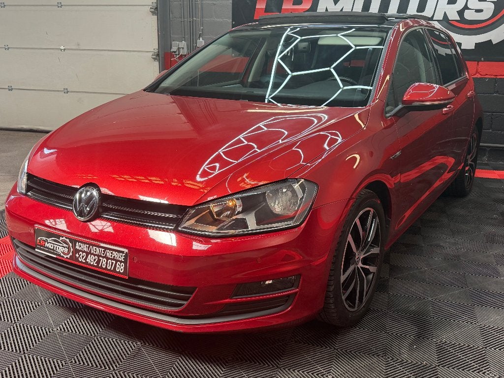** Volkswagen golf // 2.0 tdi // toit pano**, Autos, Rouge, Euro 5, Achat, 110 kW
