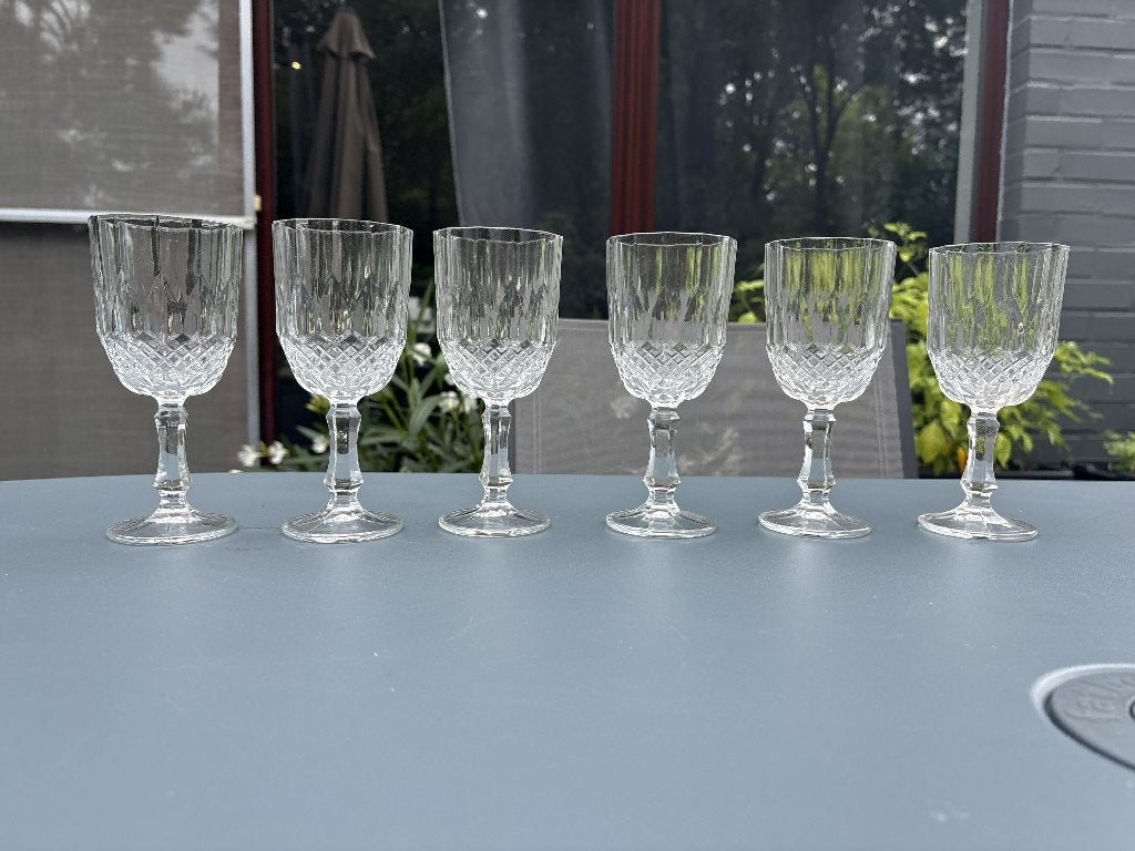 Set van 6 Vintage Portglazen / Likeurglazen, Ophalen of Verzenden