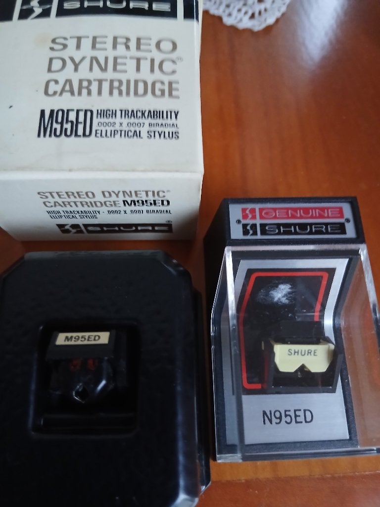 shure n95 ed element met shure naald en doos, Verzenden, Zo goed als nieuw, Platenspeler-onderdeel, Overige merken