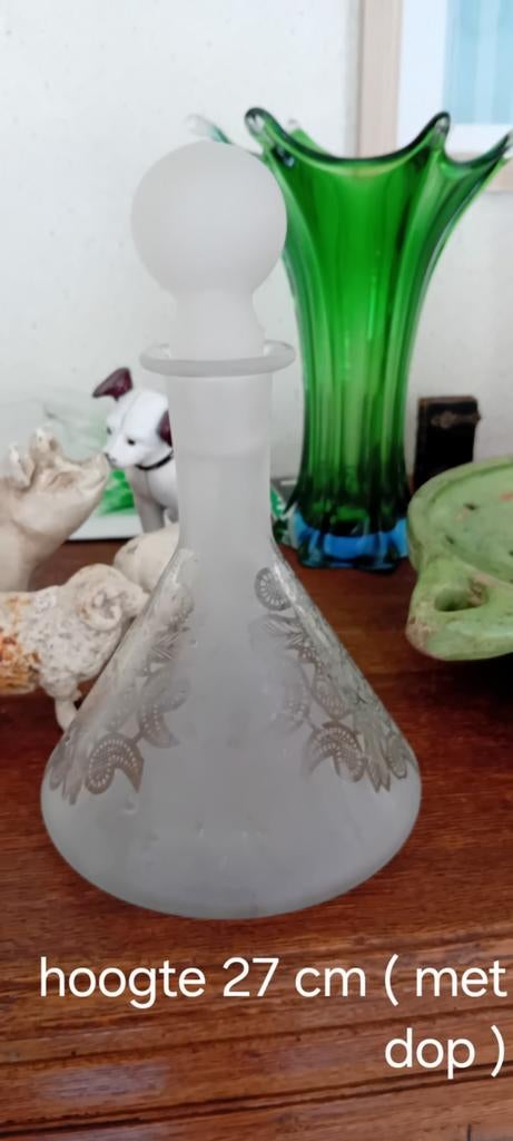 Oude glazen karaf, Antiek en Kunst, Ophalen of Verzenden