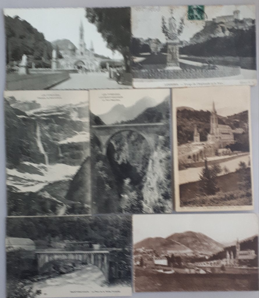 7 OUDE RELIGIEUZE KAARTEN: LOURDES Ref.R 33, Ophalen of Verzenden, Gebruikt, Kaart of Prent, Christendom | Katholiek
