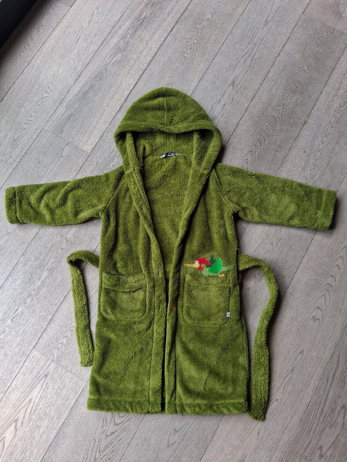 Woody kamerjas - peignoir - badjas - 116 - mosgroen, Ophalen of Verzenden