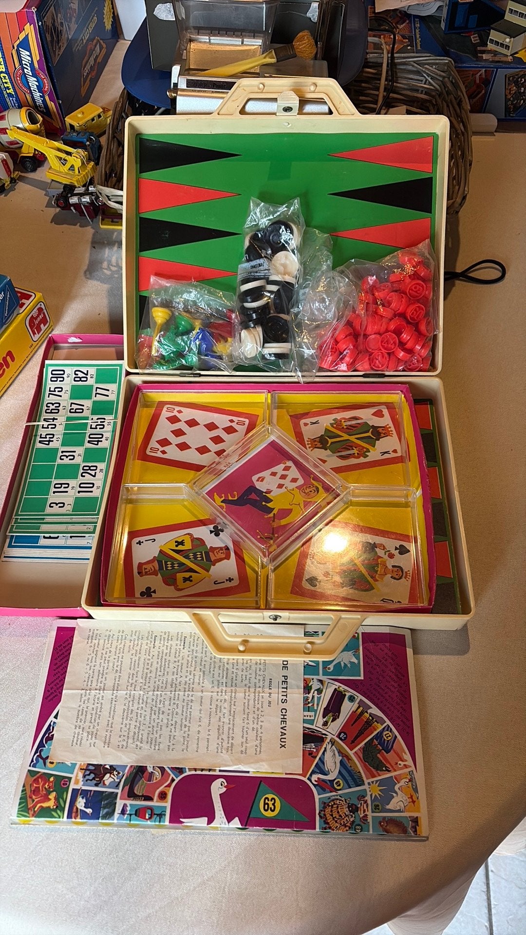 Vintage Veelzijdig Spellenkoffer, Antiek en Kunst, Ophalen