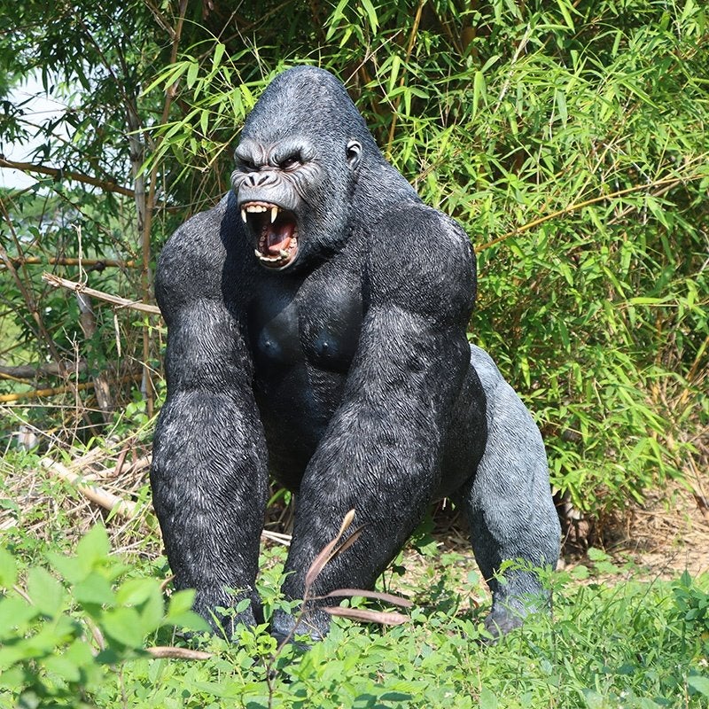 Zilverrug gorilla beeld – Hoogte 157 cm, Ophalen, Nieuw