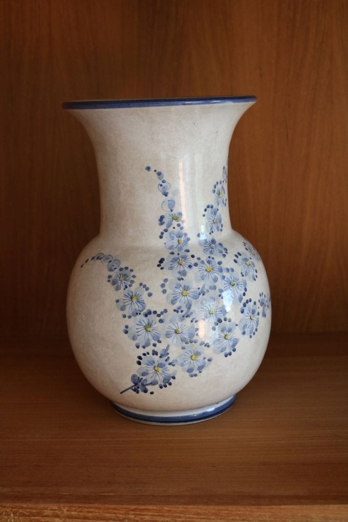 Keramische vaas, 26 cm, Wit, Ophalen of Verzenden, Zo goed als nieuw