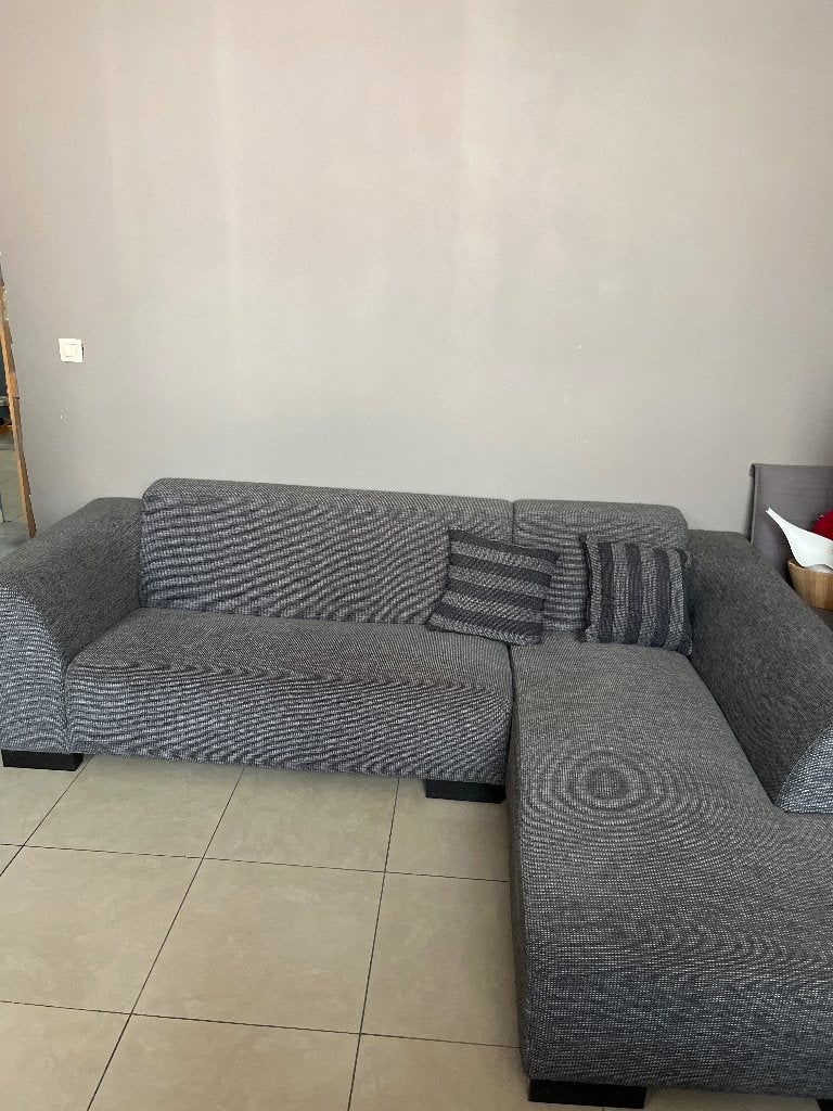 canapé fauteuil d’angle Leen Bakker gris négociable p, Maison & Meubles, Enlèvement, Utilisé, Tissus, Moderne