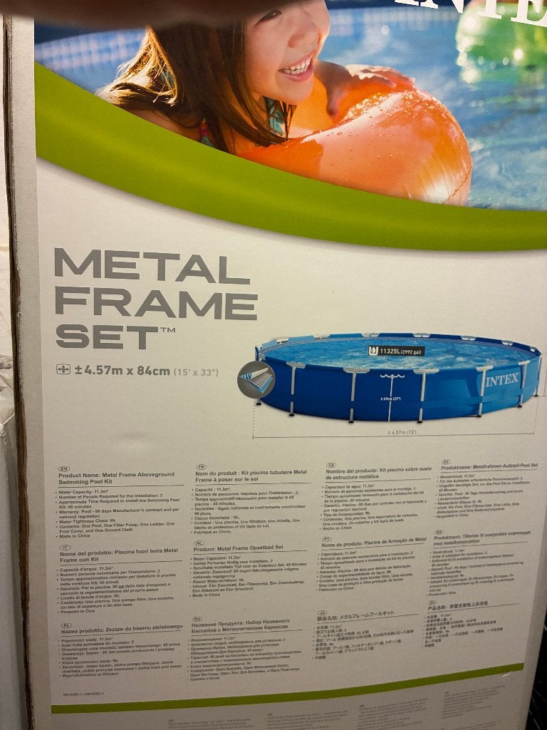 Piscine à cadre métallique Intex 4,57 m x 84 cm, Rond, Comme neuf, Enlèvement, 80 à 120 cm