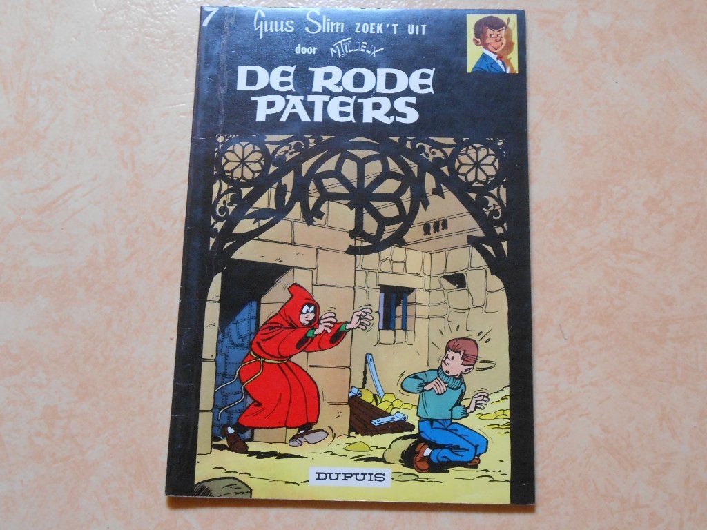 Guus slim 7 De rode paters 1964 1 ste druk, M. Tillieux, Enlèvement ou Envoi, Une BD, Utilisé