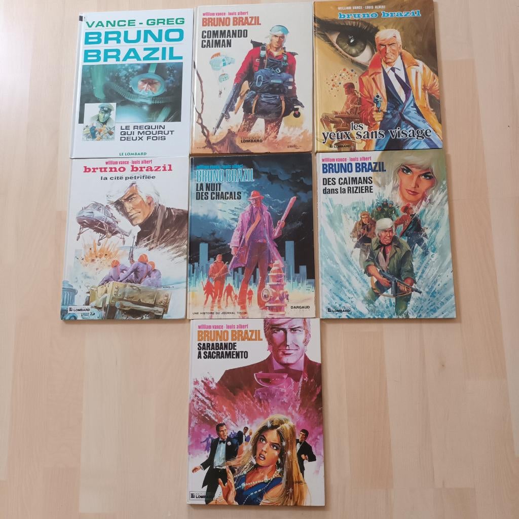 BD Bruno Brazil les 7 premiers albums, Plusieurs BD, Enlèvement ou Envoi, Vance et Albert, Utilisé