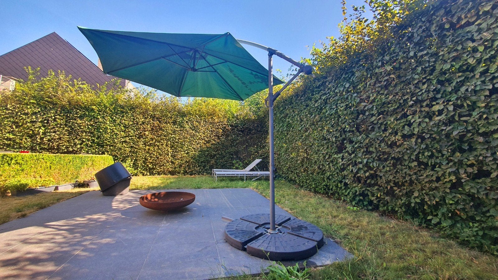 Zweefparasol/Parasol, Tuin en Terras, Ophalen, Gebruikt
