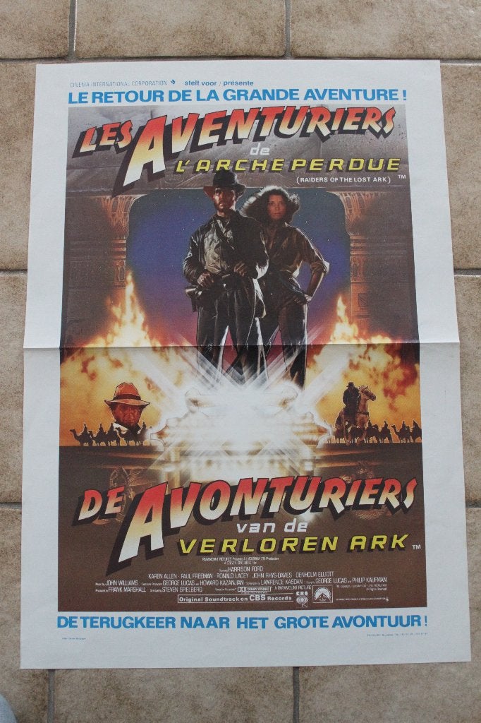 filmaffiche Indiana Jones Raiders of the Lost Ark filmposter, Verzamelen, Posters, Rechthoekig Staand, Ophalen of Verzenden, Zo goed als nieuw