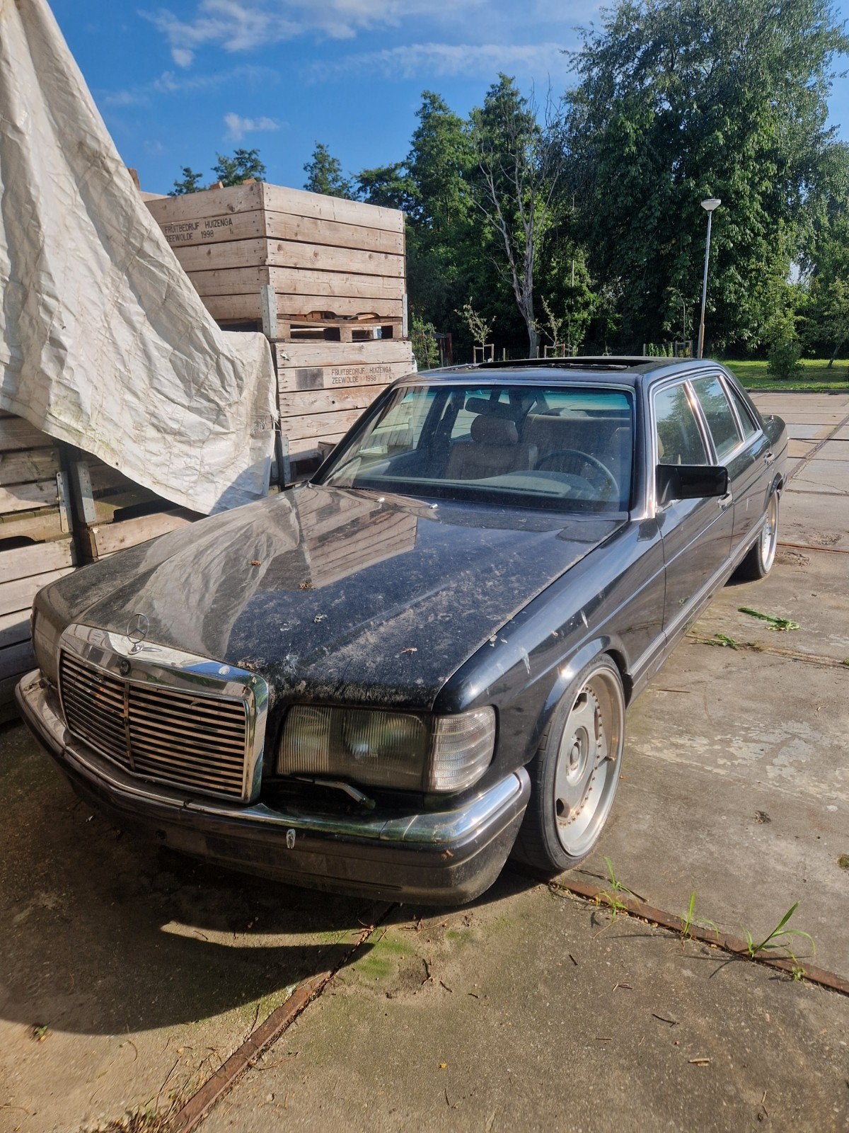Mercedes-Benz S-Klasse 5.0 500 SEL AUT 1983 Zwart, Auto's, Oldtimers, Particulier, Benzine, Berline, Zwart, Zwart, Ophalen