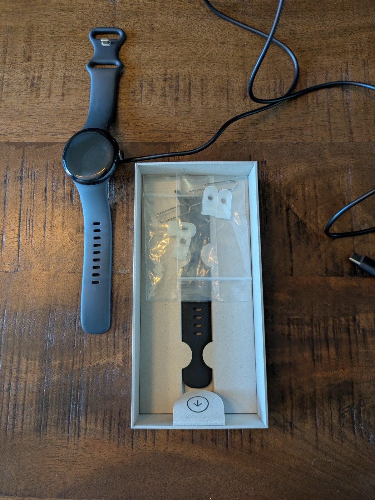 Google Pixel watch 3, Ophalen, Zwart, Waterdicht, Android