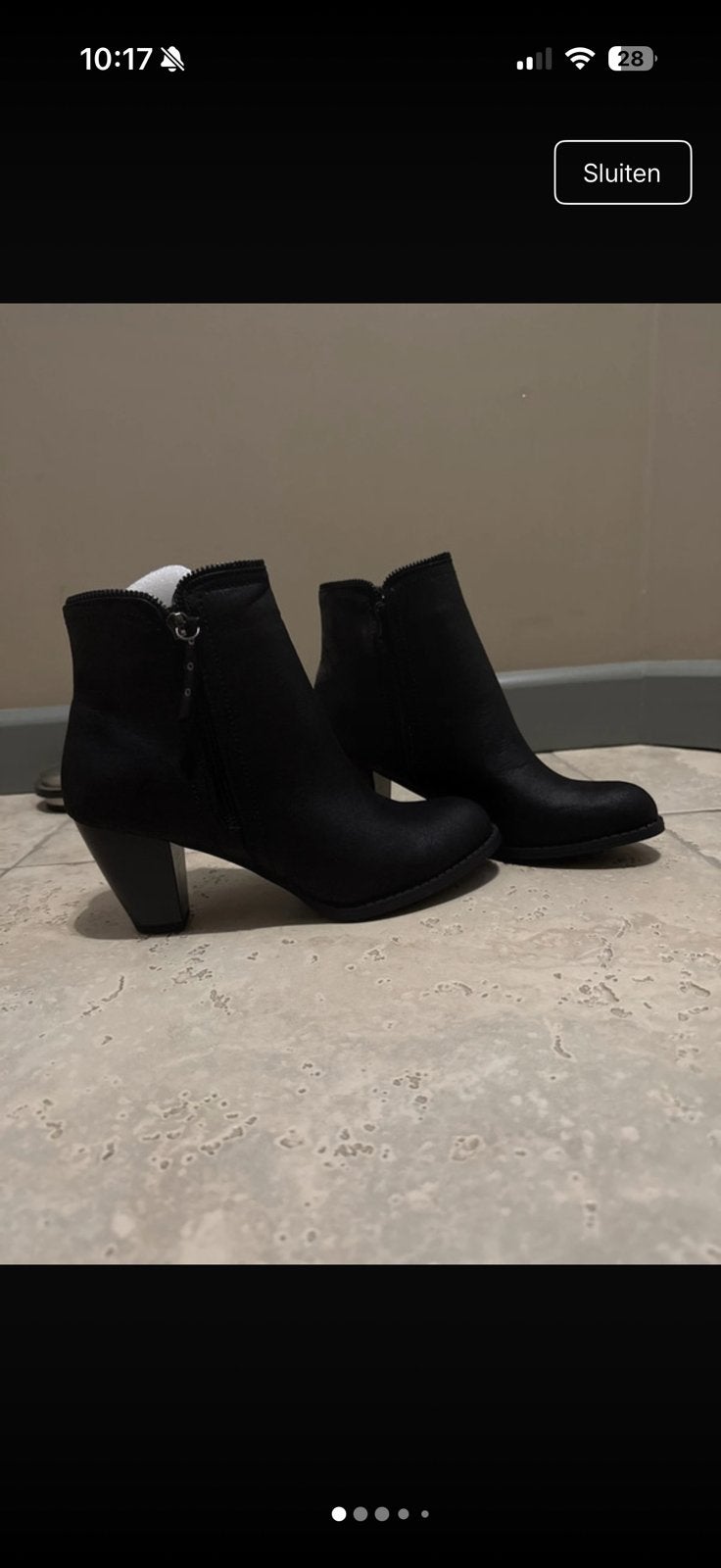JustFab zwarte laarsjes maat 10 (EU 41)nieuw,nooit gedragen, Ophalen, Nieuw, Zwart