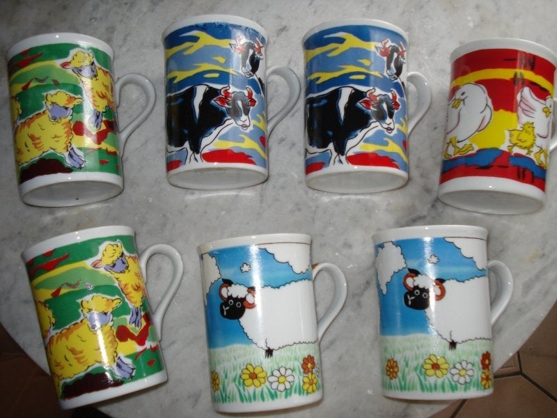 7 Nieuwe grote koffiebekers, Huis en Inrichting, Keuken | Servies, Ophalen, Keramiek, Nieuw, Kop(pen) en/of Schotel(s)