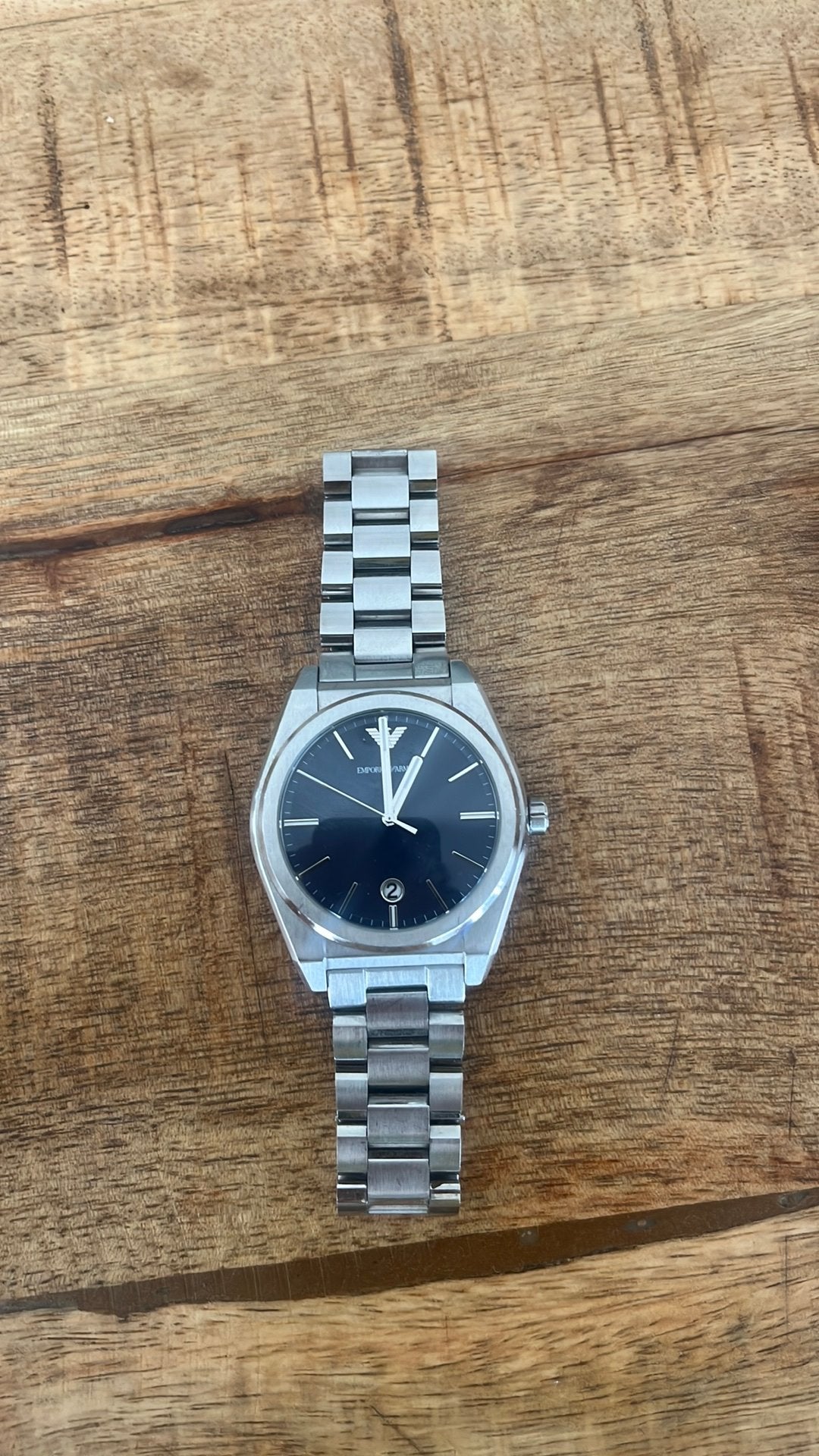 Emporio armani orginele horloge, Handtassen en Accessoires, Horloges | Heren, Staal, Staal, Polshorloge, Zo goed als nieuw