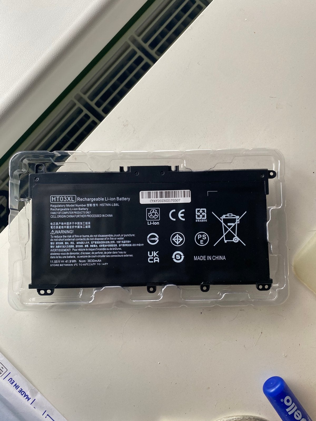 HT03XL batterij voor HP laptop, Ophalen of Verzenden, Nieuw