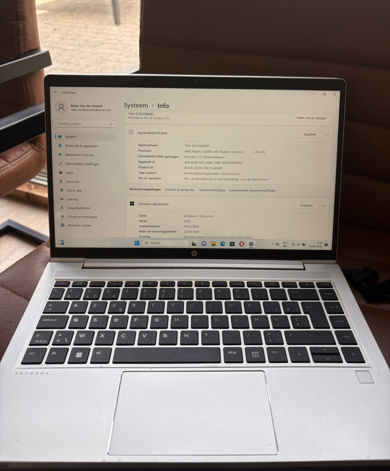 HP ProBook 445 G8 Laptop – Ryzen 5 / 8GB RAM / Windows 11, Comme neuf, Gaming, SSD, 2 à 3 Ghz