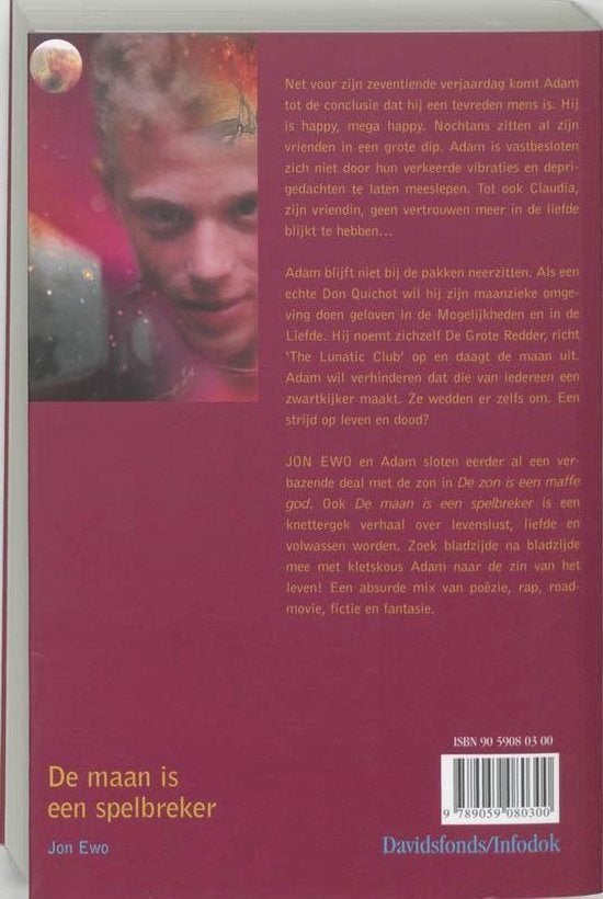 Te Koop Boek DE MAAN IS EEN SPELBREKER Jon Ewo, Jon Ewo, Ophalen of Verzenden, Zo goed als nieuw, Fictie