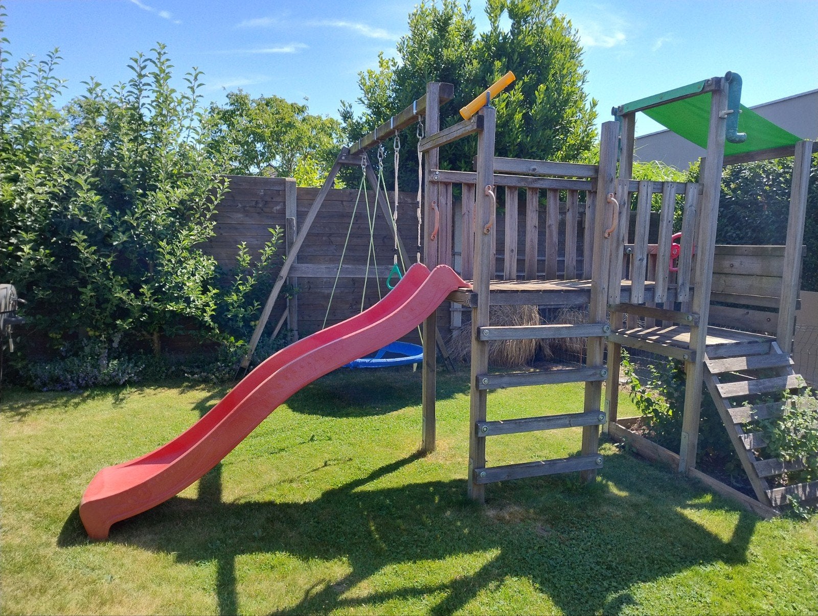 Fatmoose speeltoestel PowerPalm Triple XXL, Kinderen en Baby's, Speelgoed | Buiten | Speeltoestellen, Ophalen, Glijbaan
