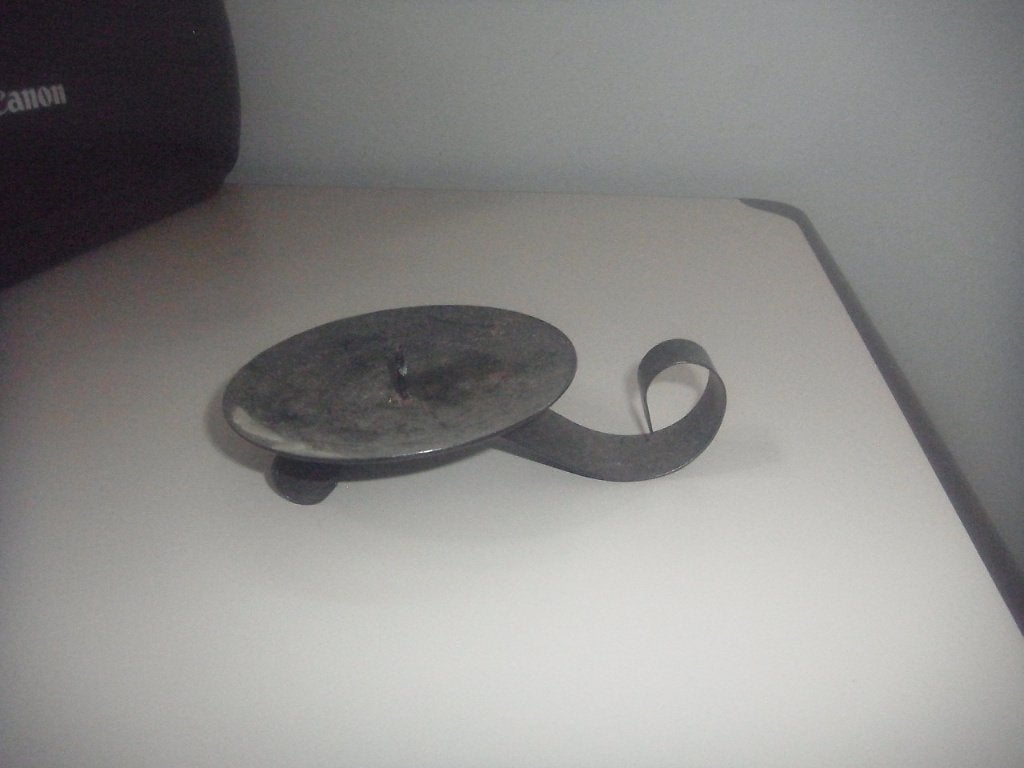 vintage kandelaar zwart, Zwart, Ophalen of Verzenden, Zo goed als nieuw, Metaal