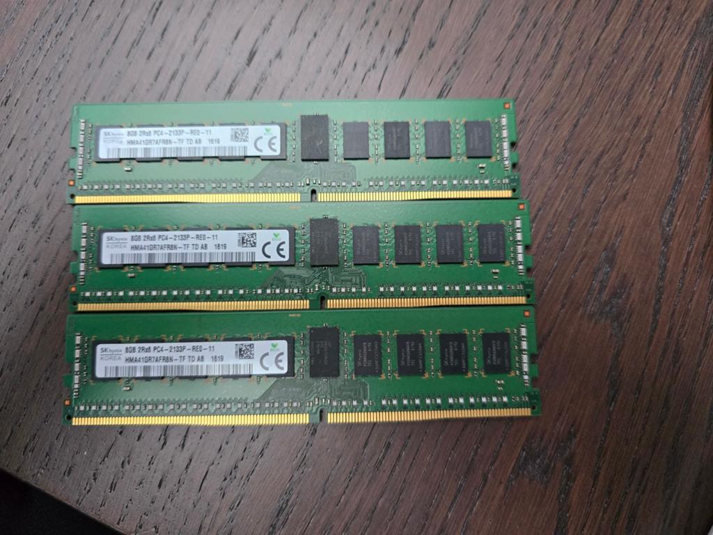 Lot 3x 8Go SK Hynix DDR4-2133P ECC RDIMM Serveur 24Go, Enlèvement ou Envoi, DDR4, Serveur