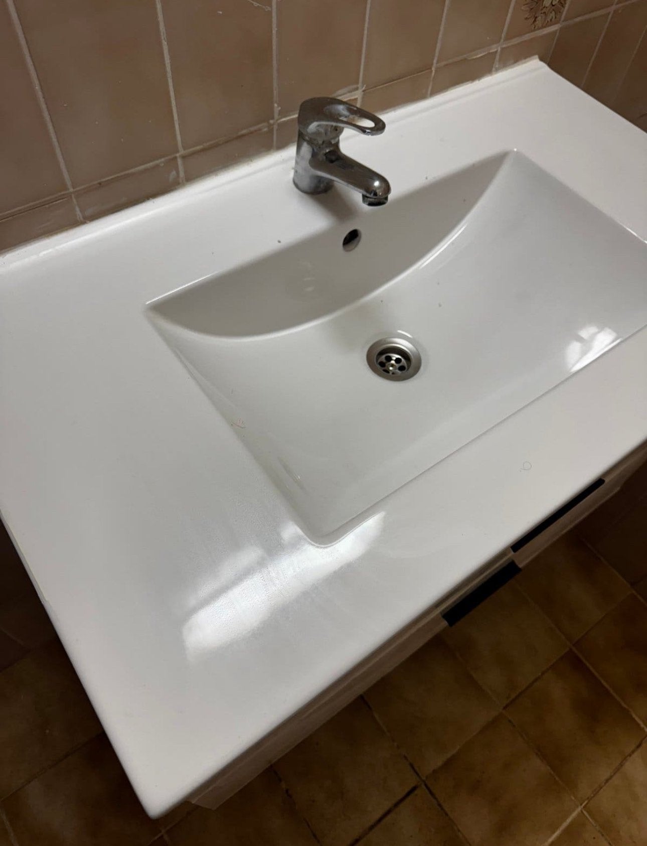 Porceleinen badkamermeubel lavabo, Ophalen, Zo goed als nieuw