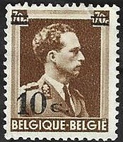1 Postzegel Koning Leopold III [met opdruk], Neuf, Enlèvement ou Envoi, Non oblitéré, Timbre-poste