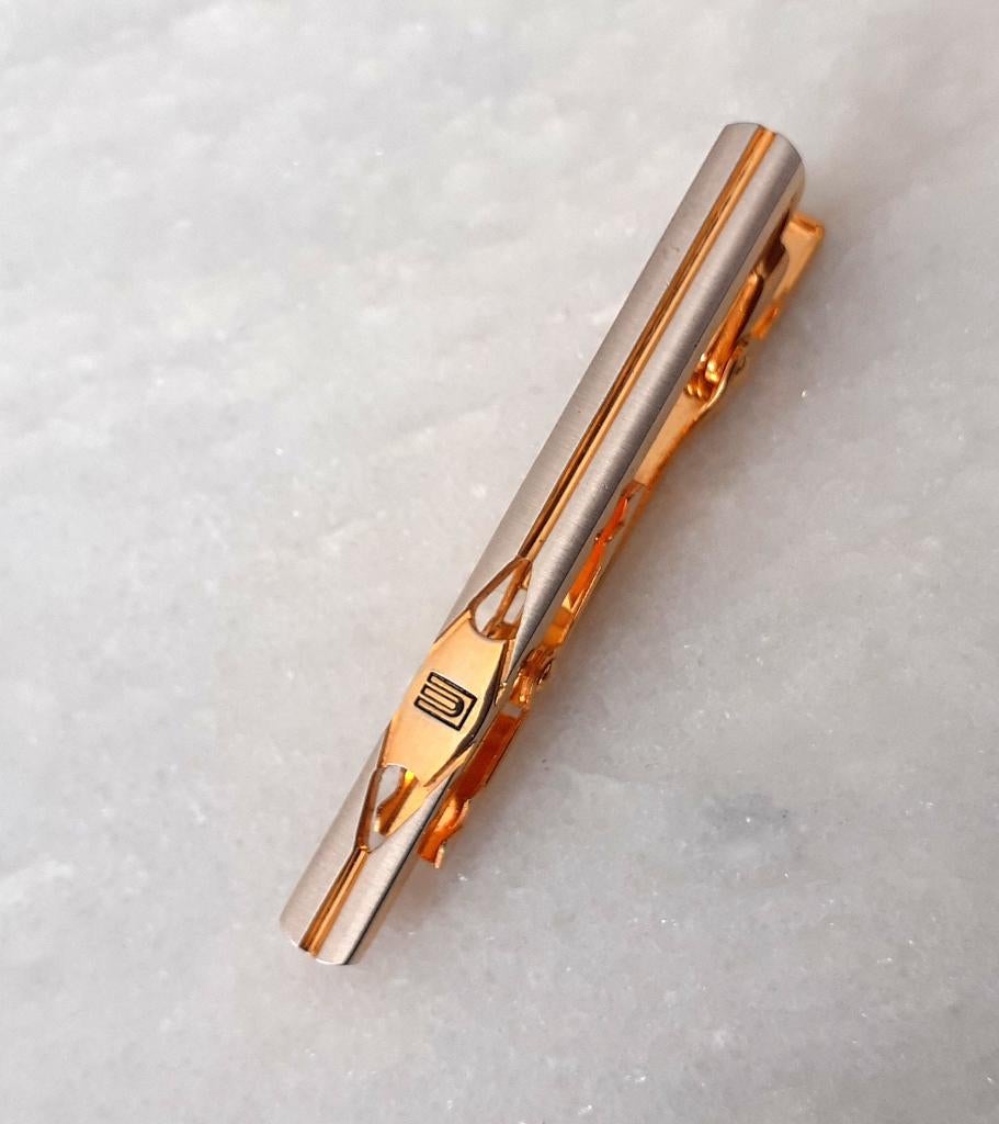 Dasspeld vintage zilver en goud, Enlèvement ou Envoi, Autres matériaux, Autres types