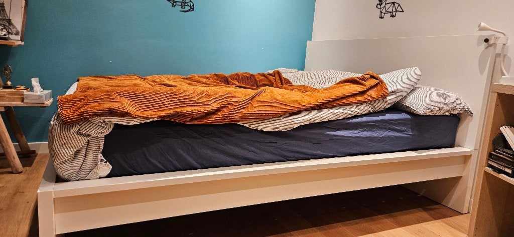 Malm tweepersoonsbed incl matras 160x200 NIEUW Ikea, Neuf, Enlèvement, 200 cm, Deux personnes