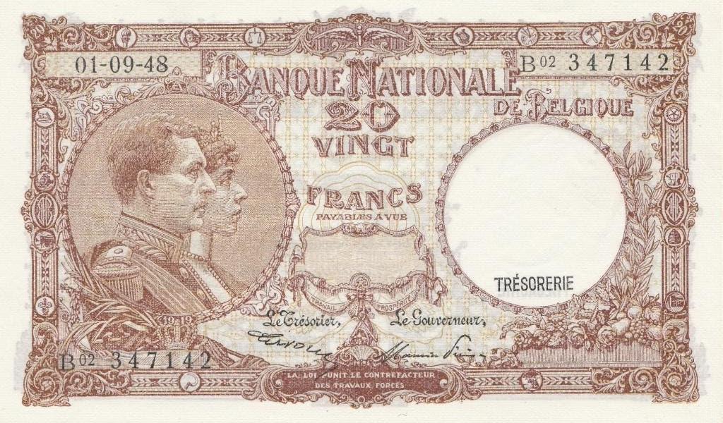 20 Frank 1948, Belgique UNC., Enlèvement ou Envoi, Billets en vrac