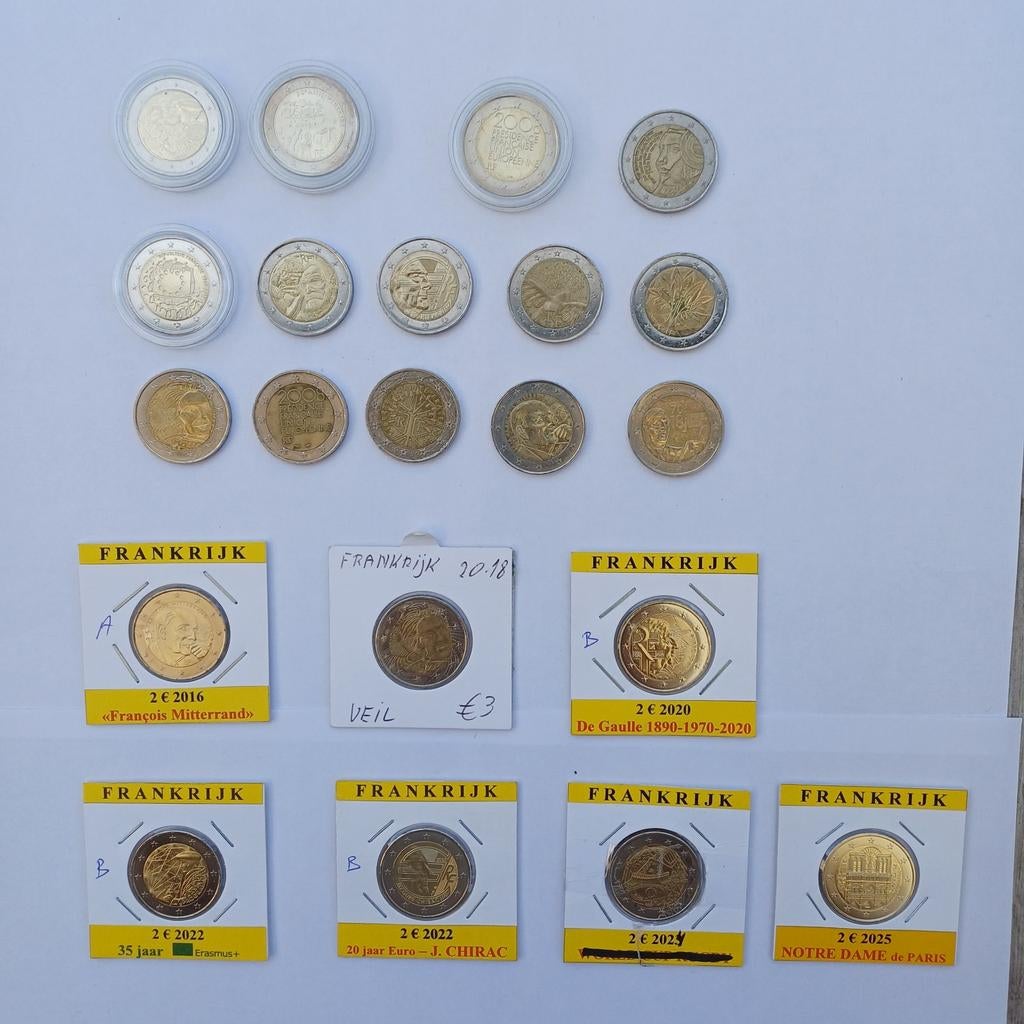 2 euro munten frankrijk, Ophalen, Munten