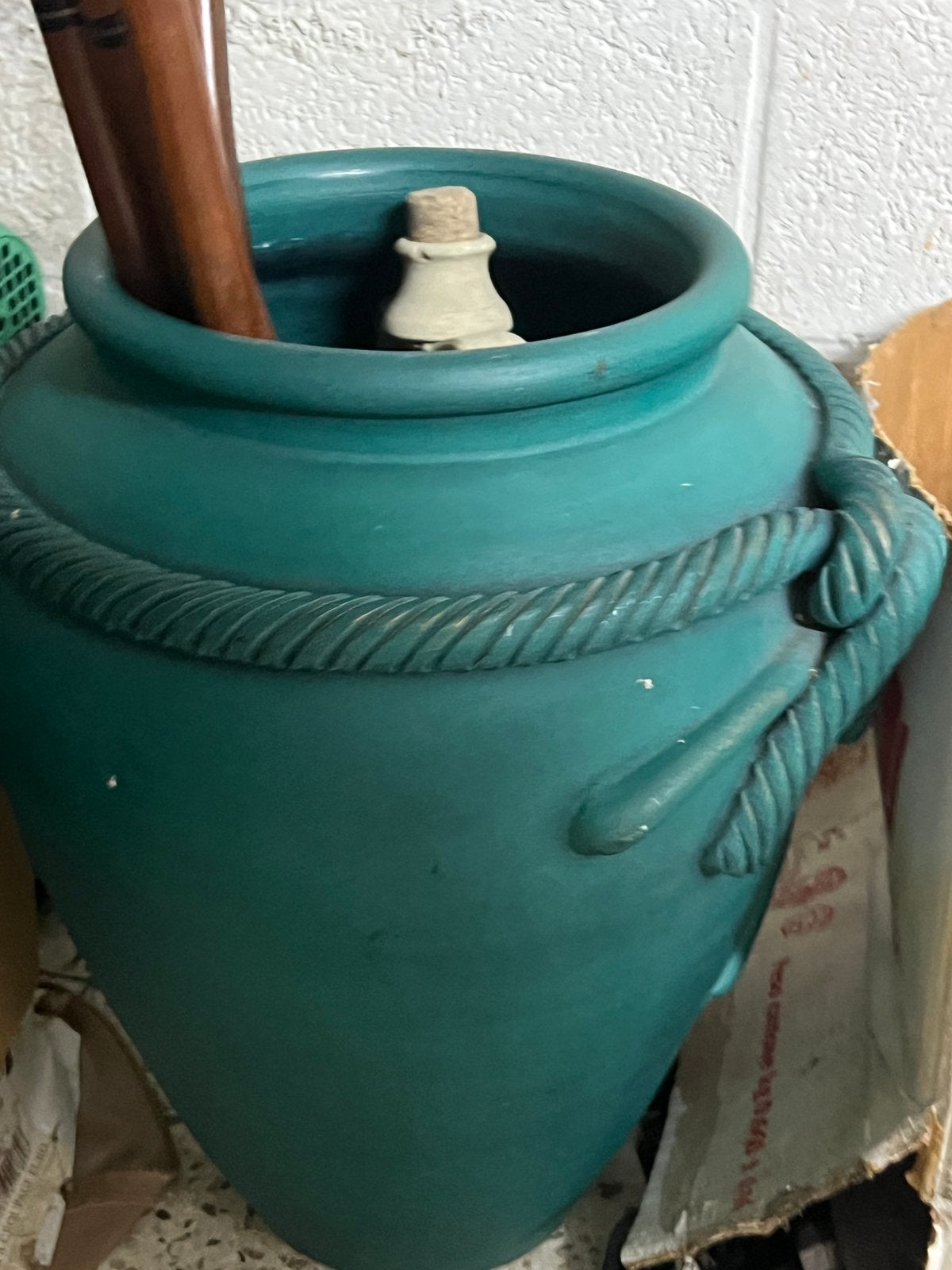 Vase vert pour terrasse et parterre  décoration, Enlèvement