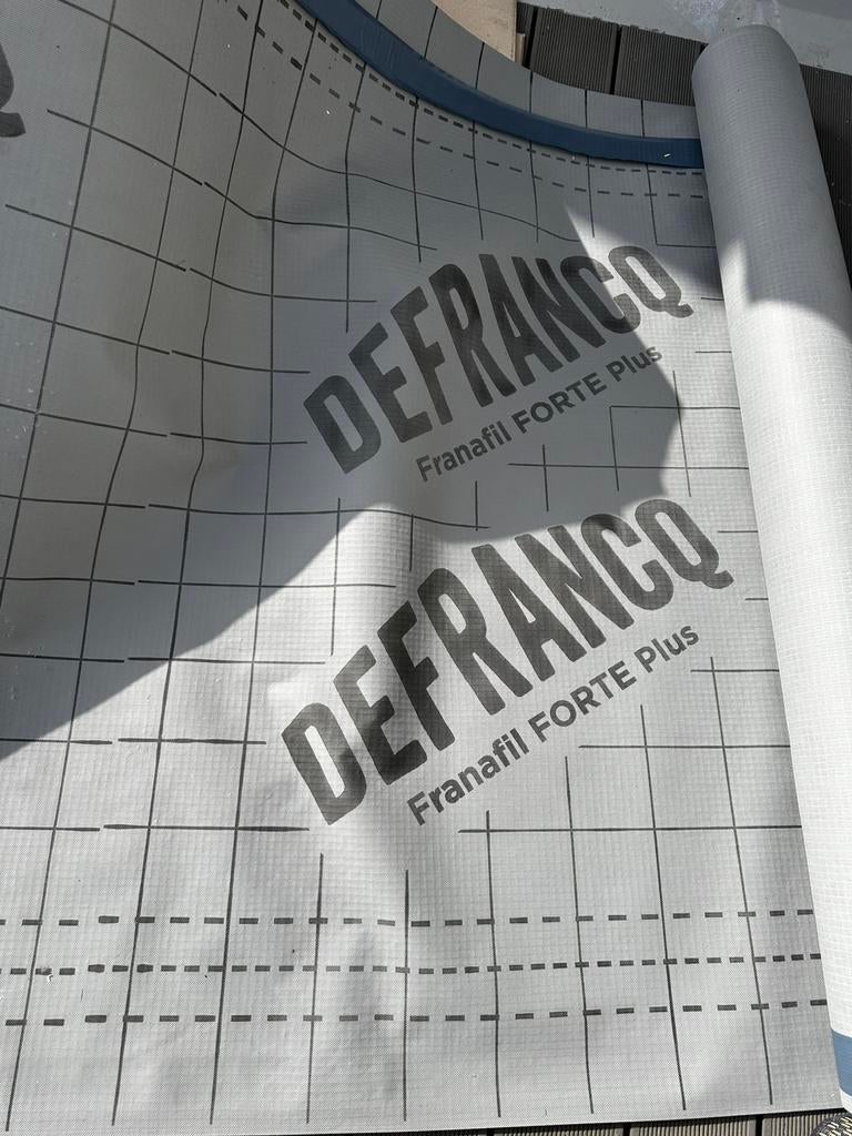 Membrane toiture DEFRA Franafil FORTE Plus – 9 m, Enlèvement, Comme neuf, Gris, Autres types