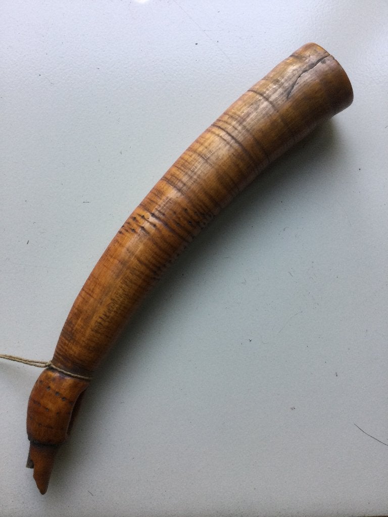 Antiek.ivoore side- blown trumpet Congo 1940, Afrika, Overige typen, Ophalen of Verzenden, 34 cm
