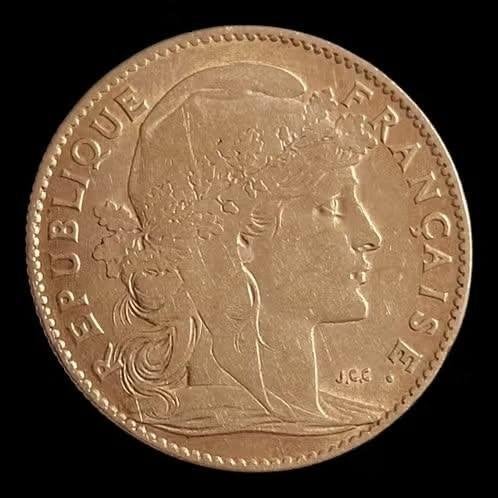 Munt / Frankrijk / 10 Frank / 1906 / Goud .900, Postzegels en Munten, Ophalen of Verzenden, Frankrijk, Losse munt, Goud