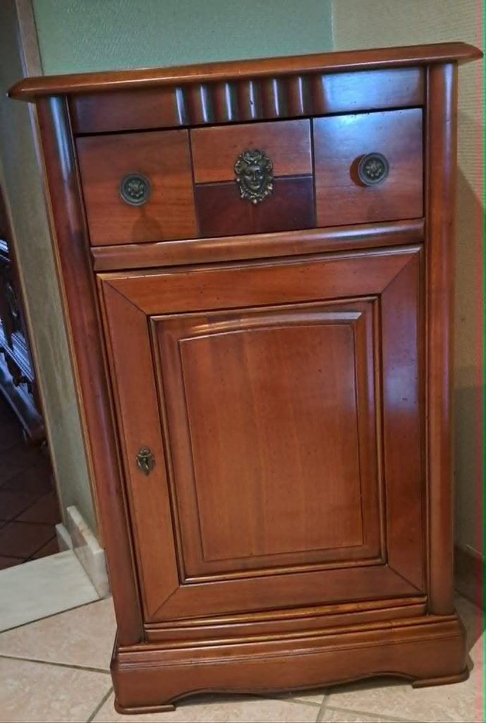 Petit meuble d'appoint en bois massif (Merisier), Maison & Meubles, 25 à 50 cm, Moins de 100 cm, Directoire, Comme neuf